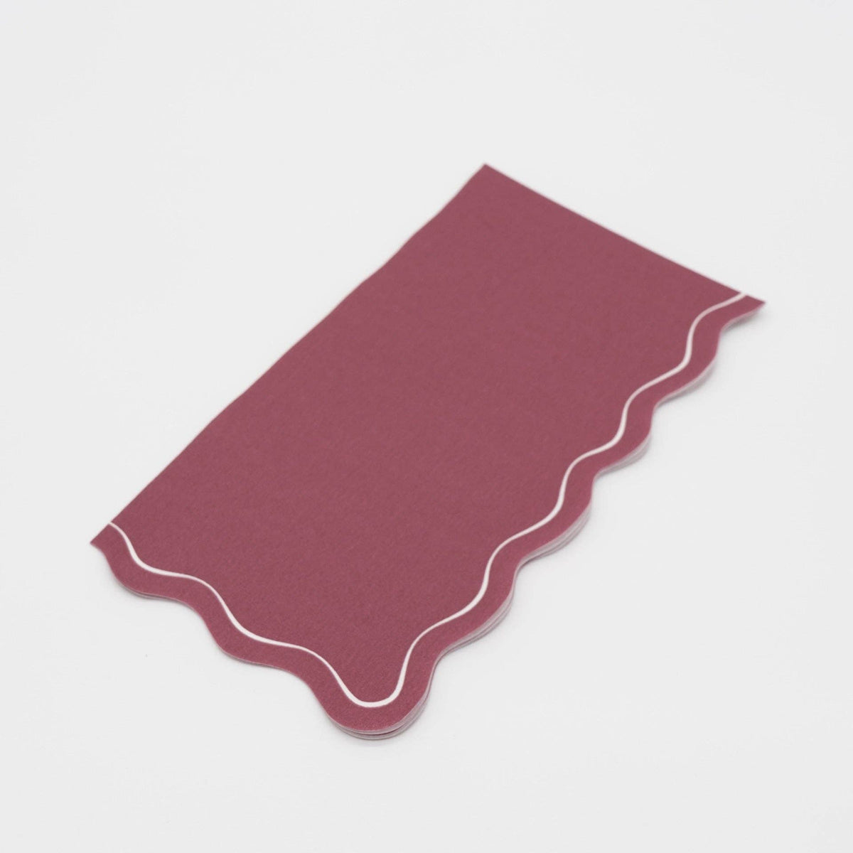 Burgundy Scallop Guest Towels 16pk