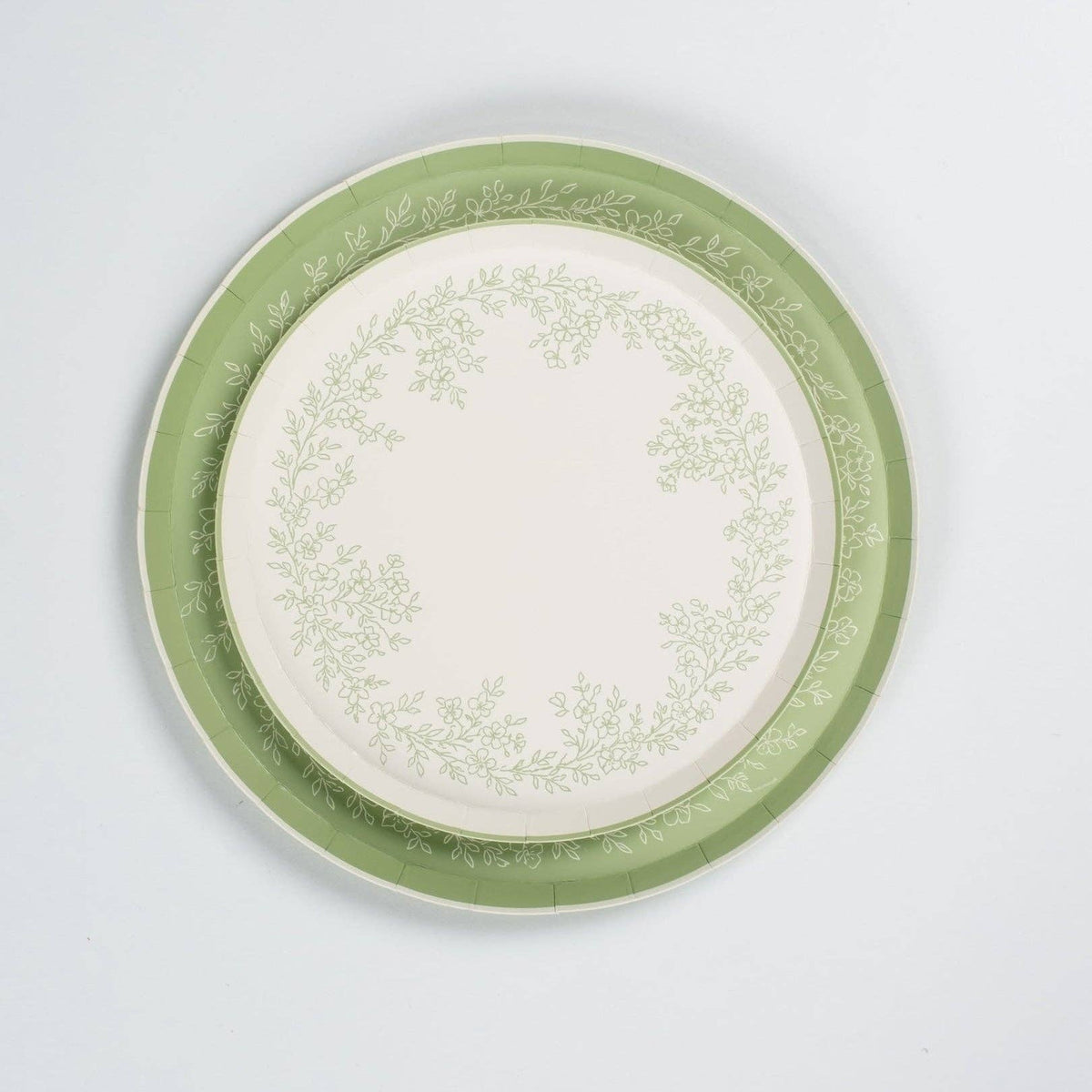 Floral Elegance Sage Dinner Plates 8pk