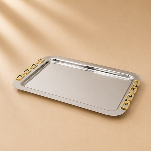 Luxe Linked Stainless Steel Tray