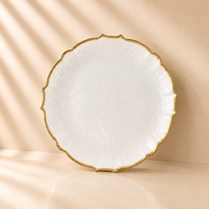 13” Glass Charger Gold Rim