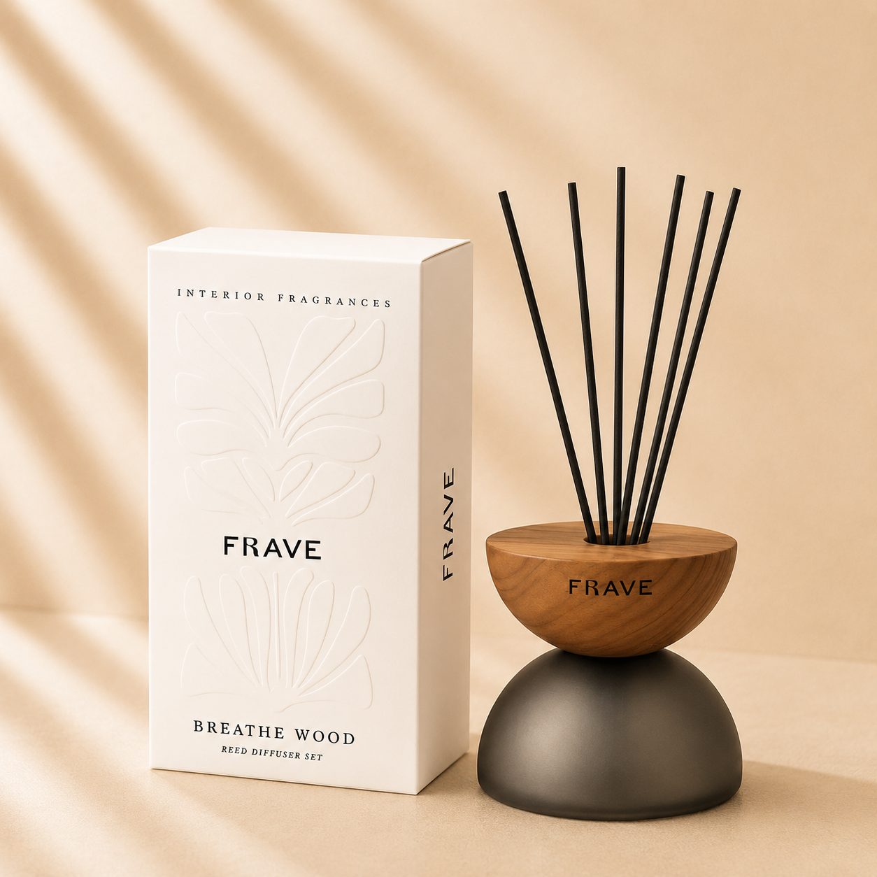 Breath Wood Frosted Glass Diffuser Prosecco