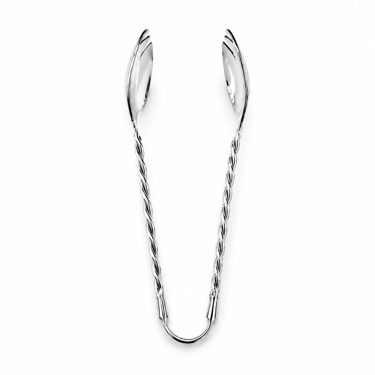 Silver Twisted Tongs