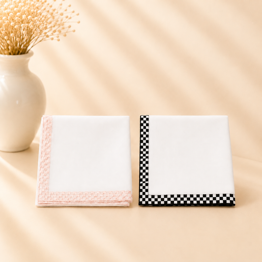 Washable Checker Napkin- 20” x 20” (set of 4)