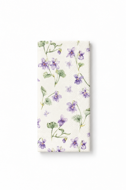 Dream of Violets Cream Guest Towel 16pk