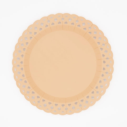Light Brown Basketweave Dinner Plates 8pk