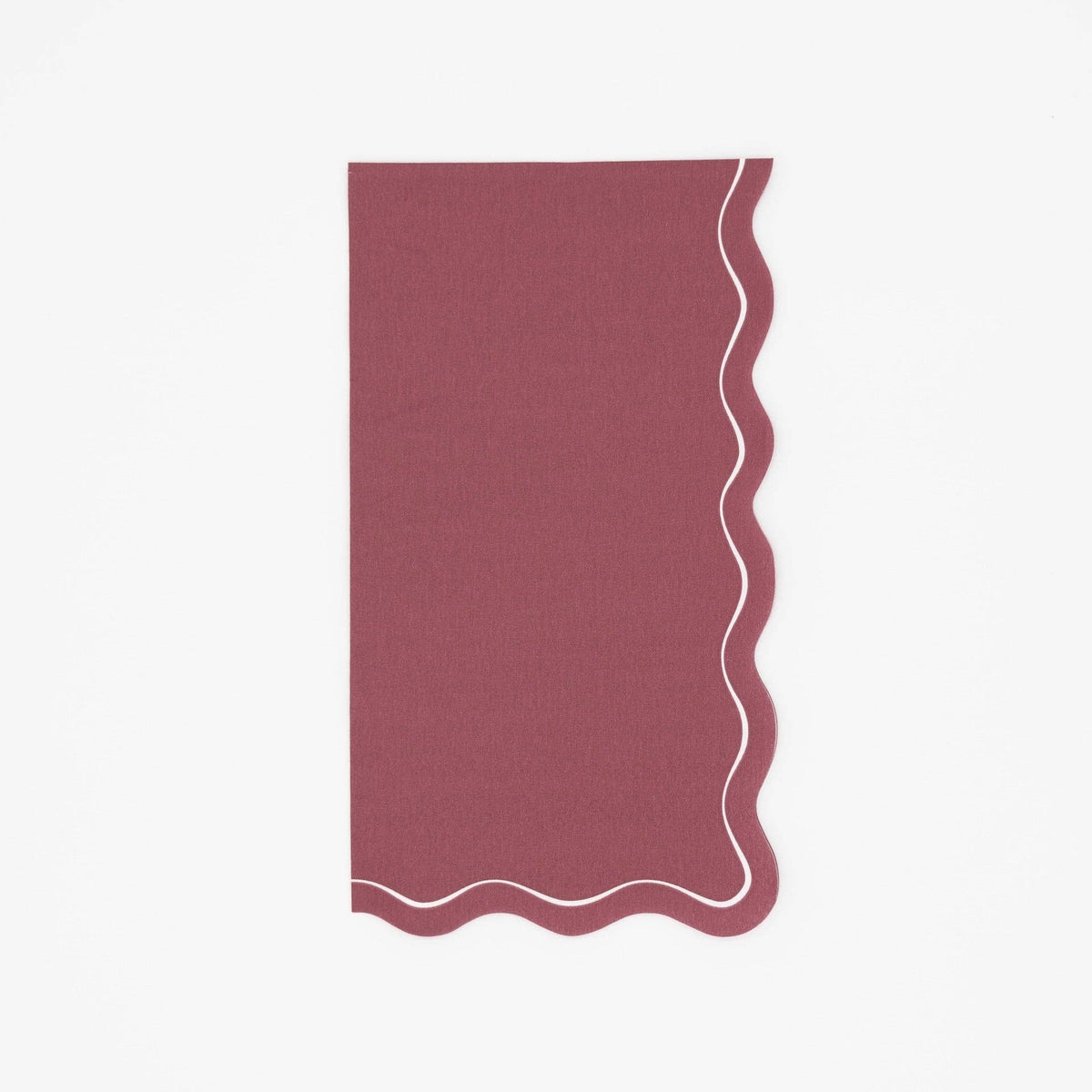 Burgundy Scallop Guest Towels 16pk