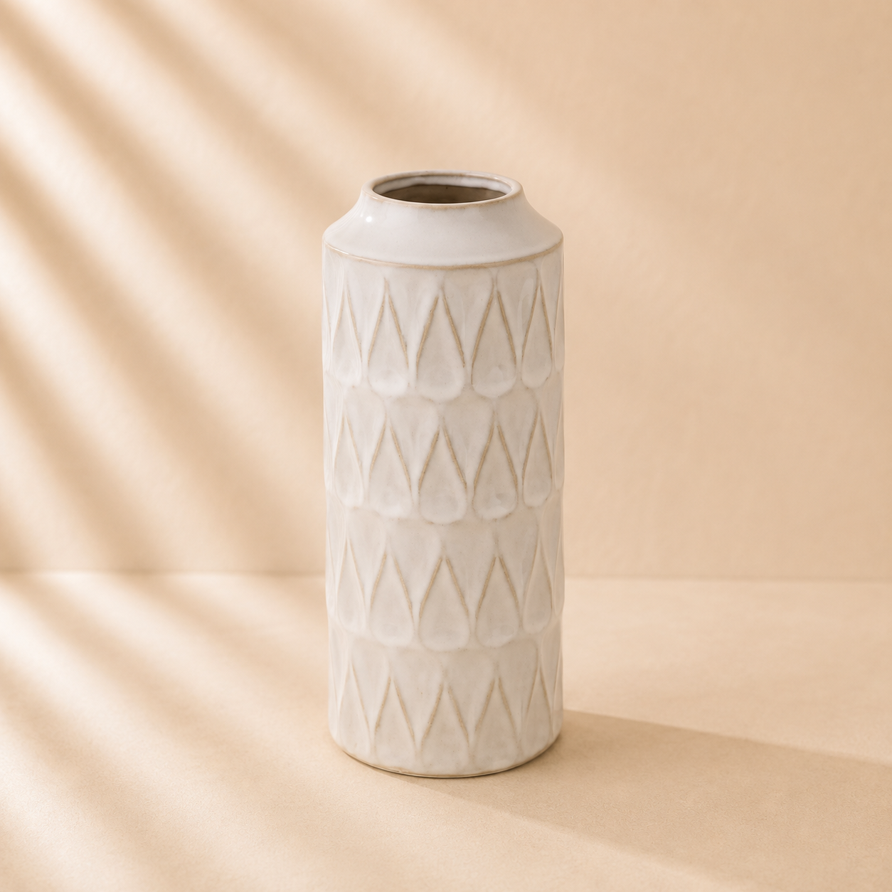 White Teardrop Vase 16"