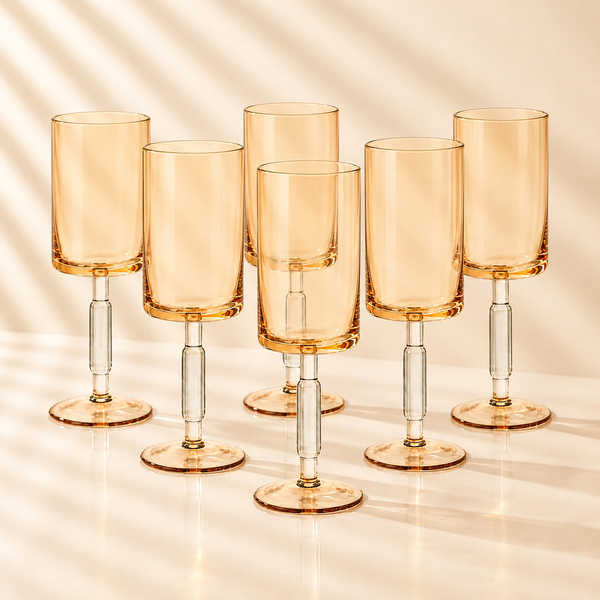 Amber Wine Glass Set of 6