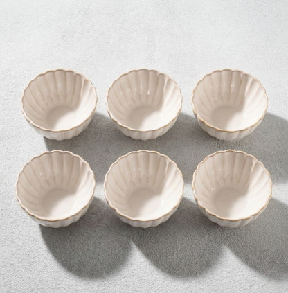 Atlantic Dessert Bowl Cream Set of 6