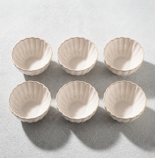 Atlantic Dessert Bowl Cream Set of 6