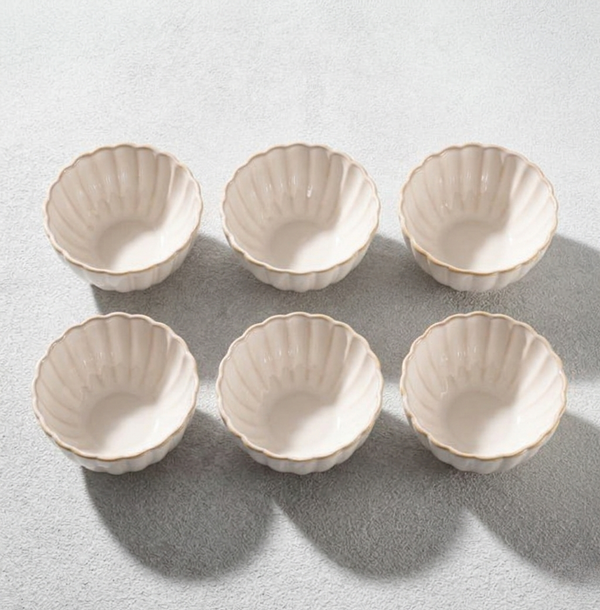 Atlantic Dessert Bowl Cream Set of 6