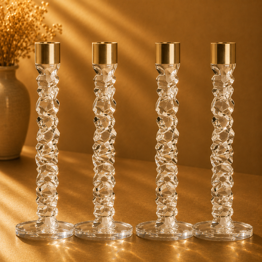 Orrefors Carat Candlesticks - Set of 2