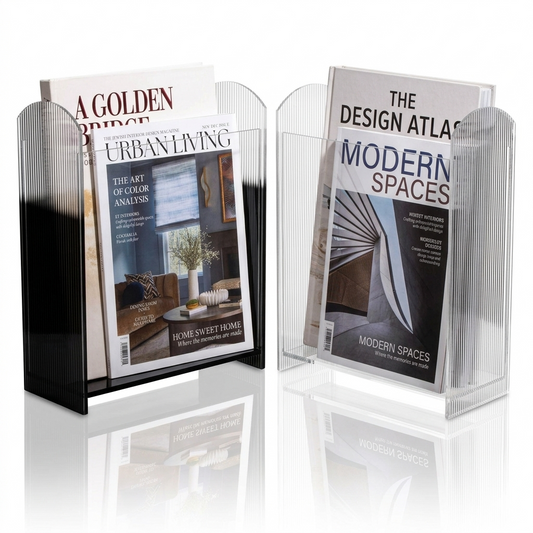 Acrylic Ribbed Magazine Holder