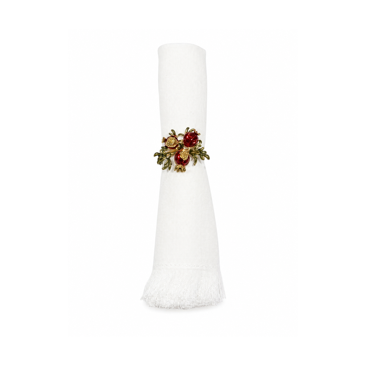 Pomegranate Napkin Rings Set of 6