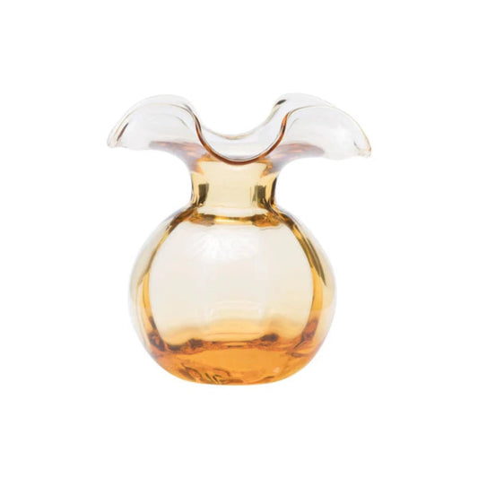 Vietri Hibiscus Amber Glass Bud Vase