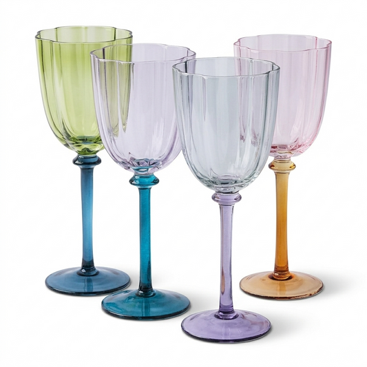 Two Tone Wine Glasses Set of 6