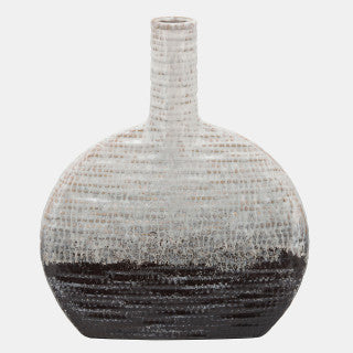 Two Tone Beige Oval Vase - Two sizes