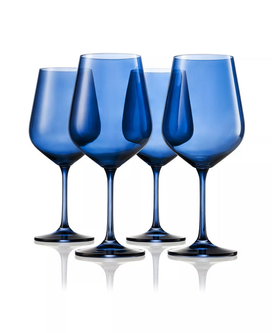 Sheer Wine Glass - Navy