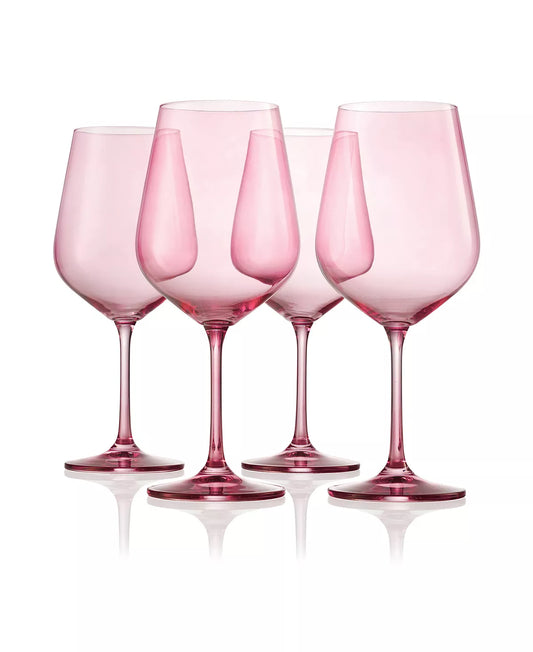 Sheer Wine Glass - Rose