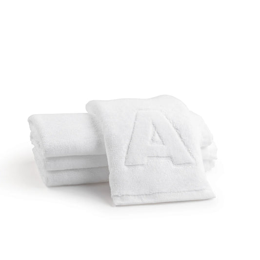 Initial "A" Embossed Finger Towel - Jubilee Party