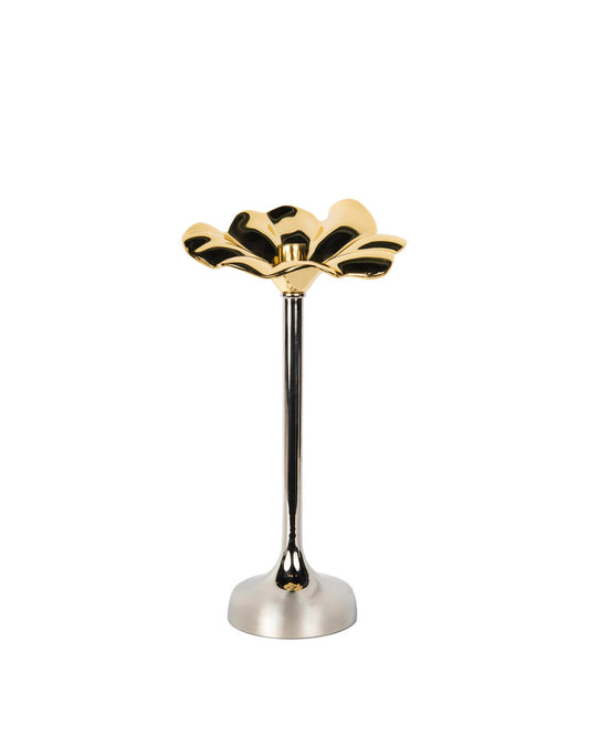 Flower Candle 2-tone Holder 13"