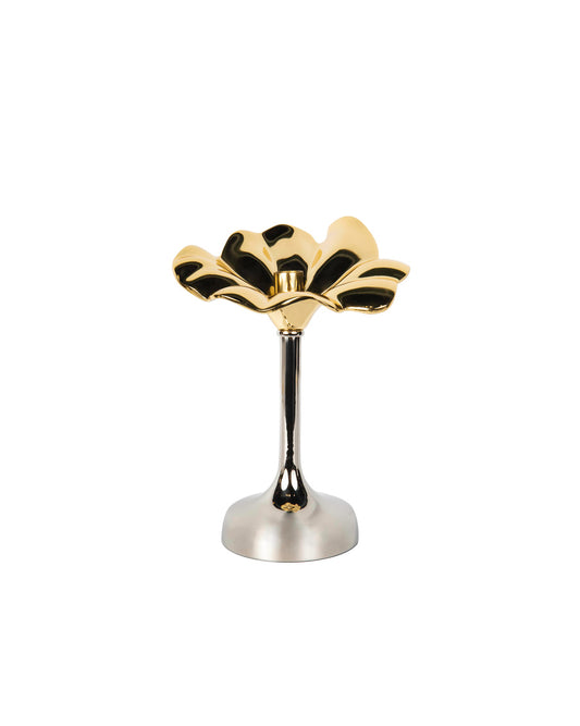 Flower Candle 2-tone Holder 10"