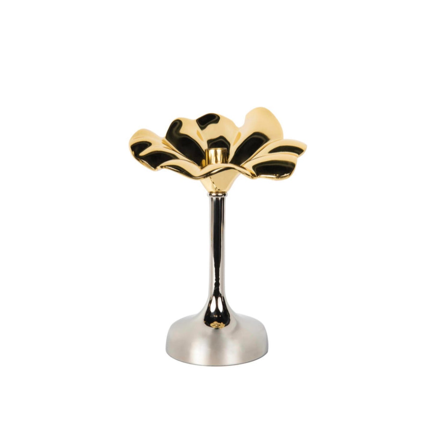 Flower Candle 2-tone Holder 10"