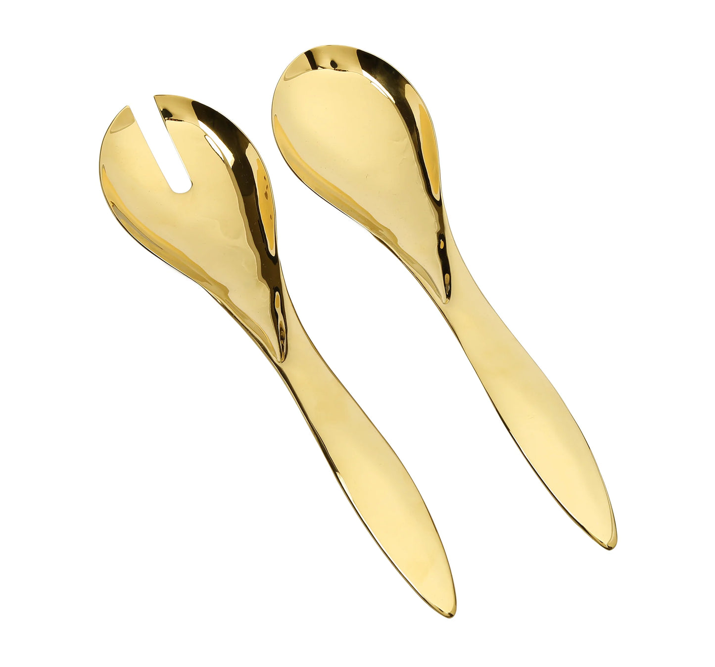 Shiny Gold Salad Servers - Jubilee Party
