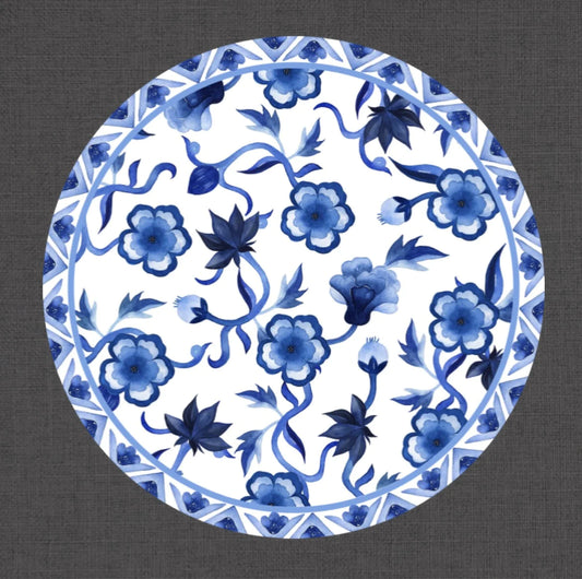 Chinoiserie Die Cut Charger Blue
